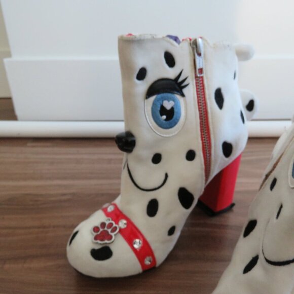 IRREGULAR CHOICE Dalmatian Pooch Perfect High Heel Boots Whimsy - Size US 5.5 - Picture 10 of 16
